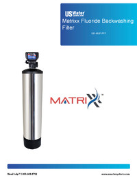 Matrixx Fluoride Backwashing Filter Manual