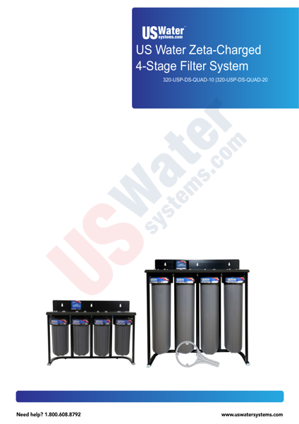 US Water Zeta-Charged 4 Stage Filter System Manual